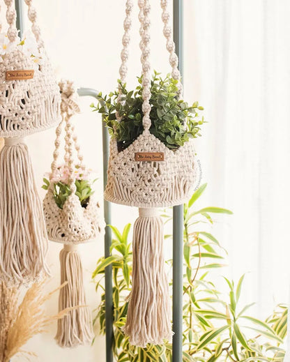 Hippie Cotton Hanging Planter | Single