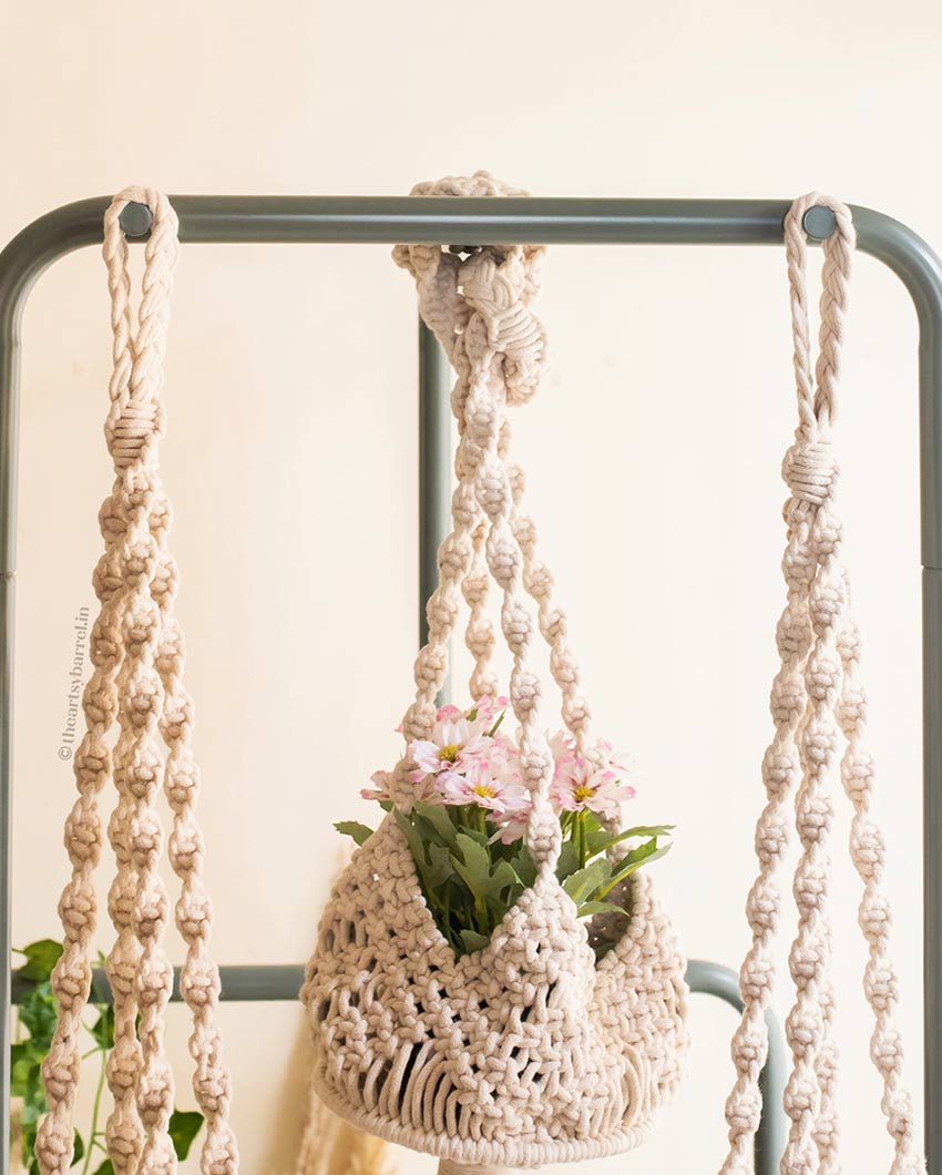 Hippie Cotton Hanging Planter | Single