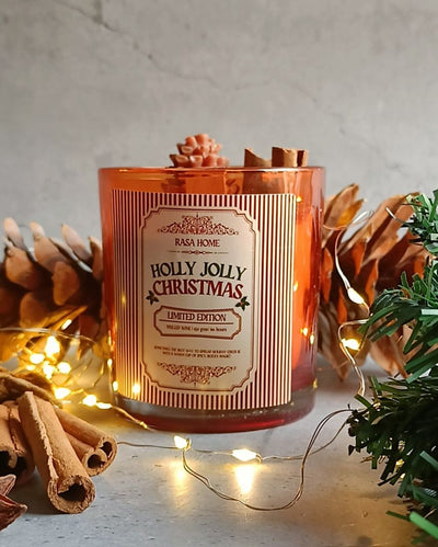 Holly Jolly Christmas Jar Candle | 3 x 3 inches