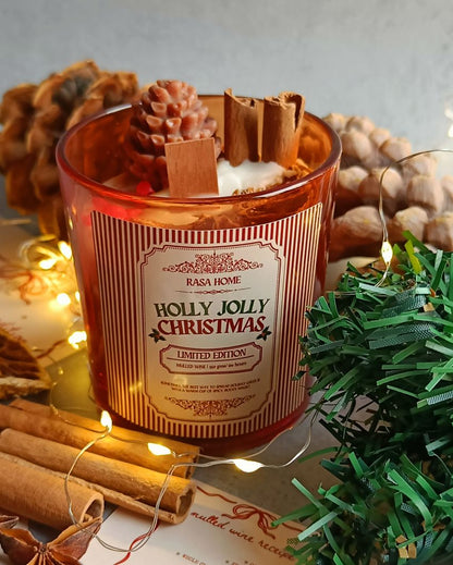 Holly Jolly Christmas Jar Candle | 3 x 3 inches