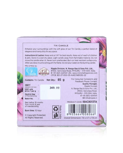 Botanicas Tin Candle Fragrance  | Multiple Fragrances  | 85 gms | Set Of 2 | 3 x 2 inches