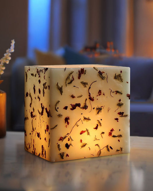 Botanicas Lantern Candle Fragrance | Multiple Fragrance | 720 gms  | Single | 6 x 5 inches