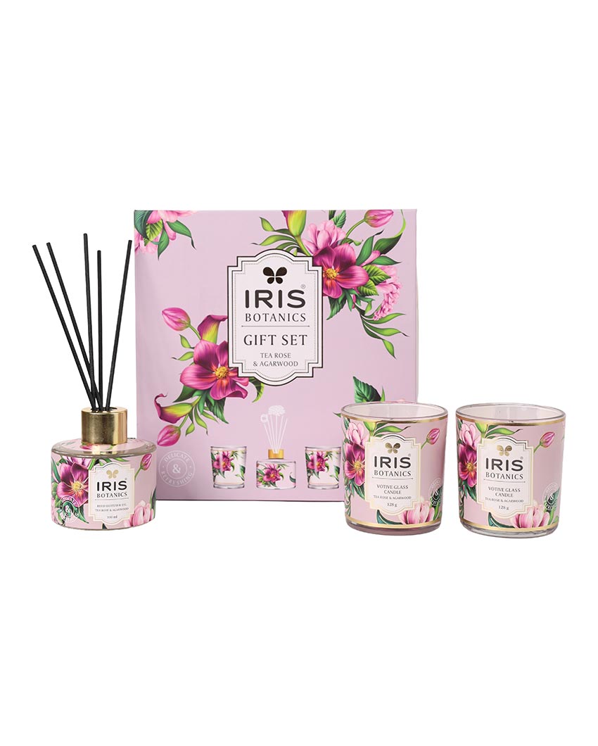 Botanicas Fragrance Tea Rose & Agarwood Home Fragrances Gift Set