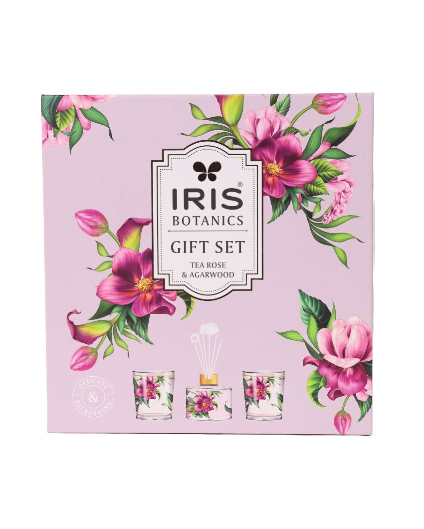 Botanicas Fragrance Tea Rose & Agarwood Home Fragrances Gift Set