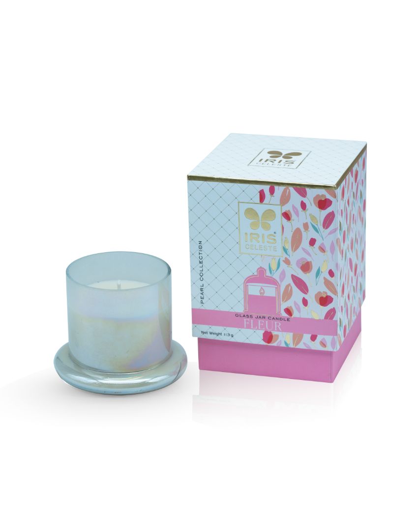 Pearl Collection | Bell Jar Candle Fragrance Fleur 3.7 Inches