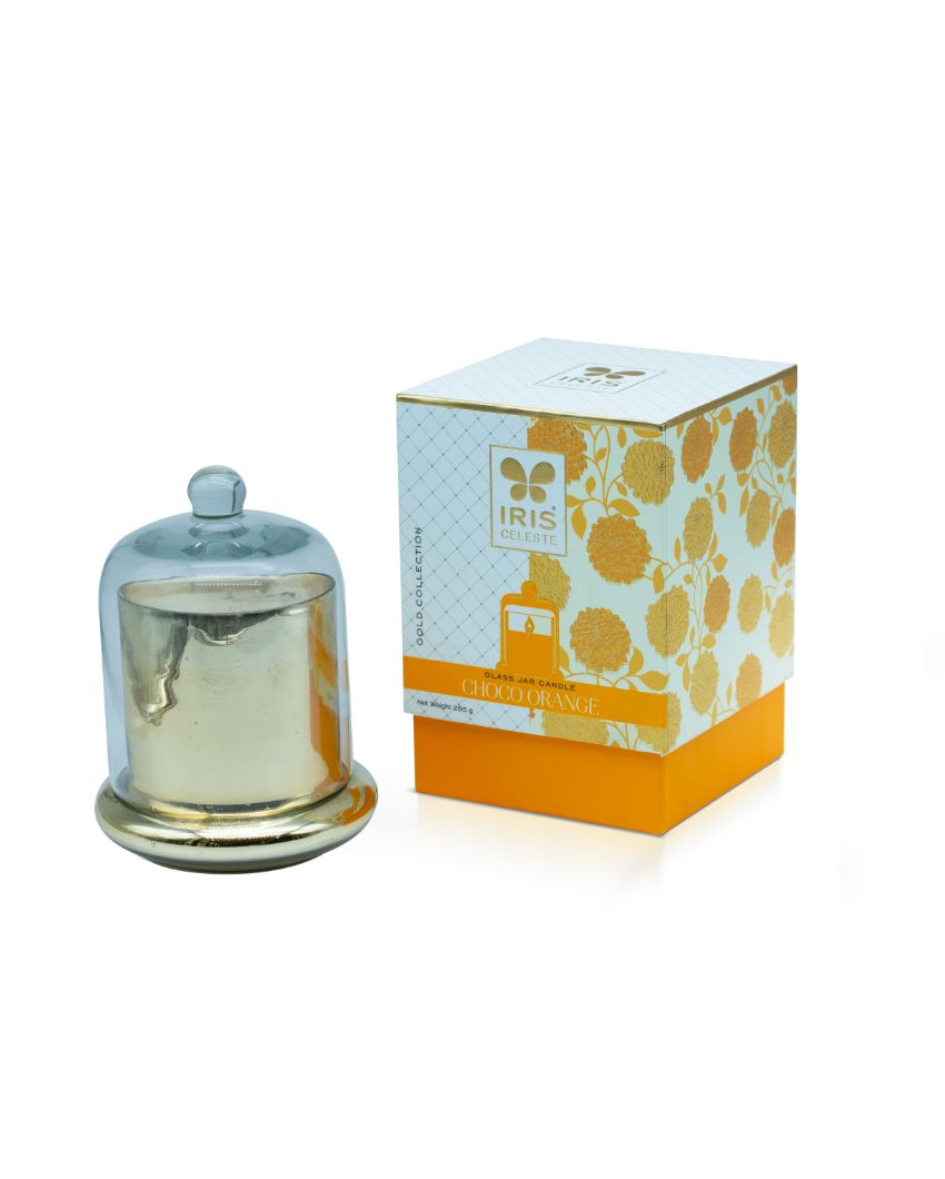 Gold Collection | Choco Orange Bell Jar Candle Fragrance 4.4 Inches