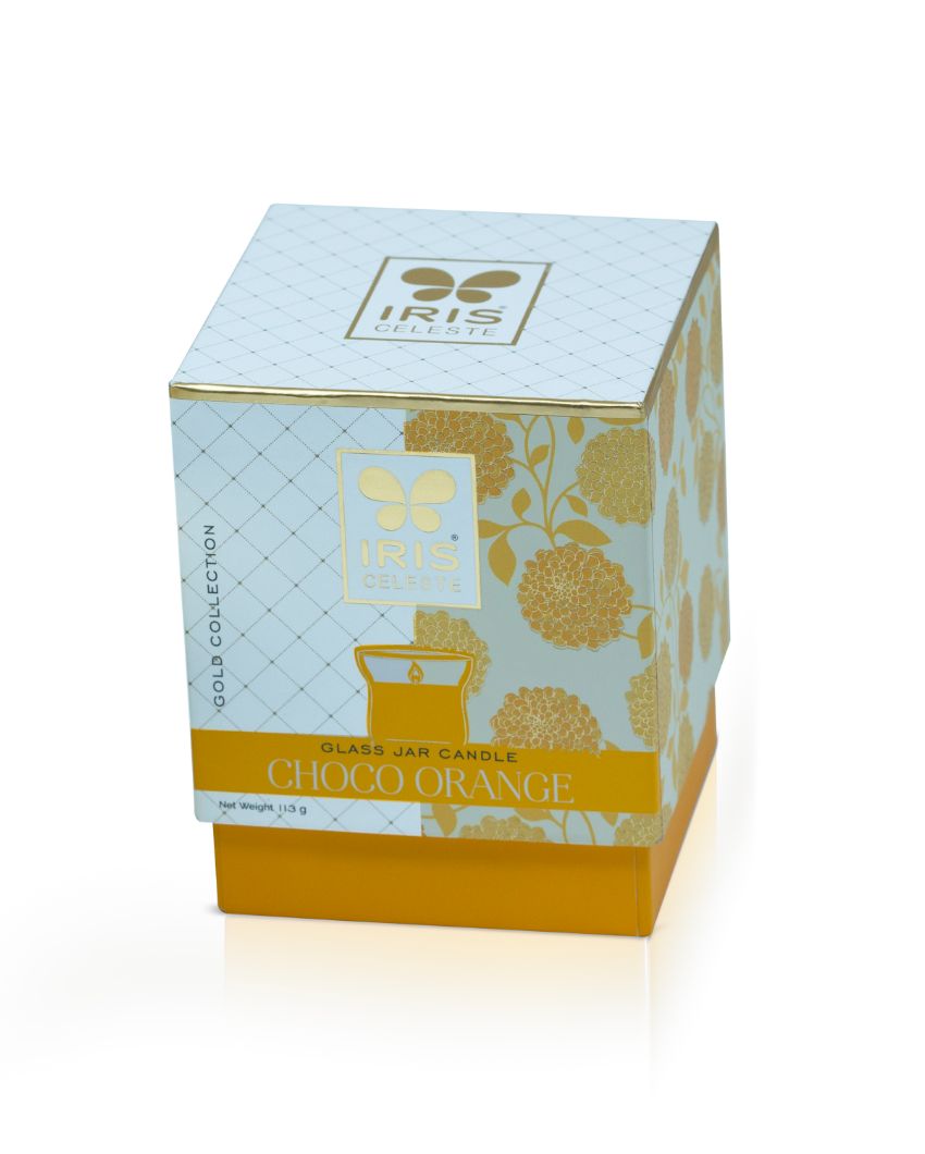 Gold Collection | Hurricane Choco Orange Fragrance Candle 3.2 Inches