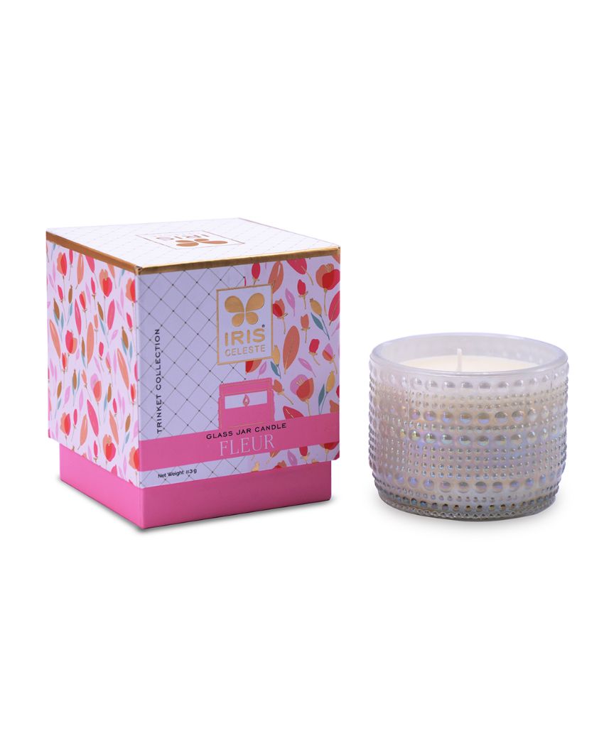 Trinket Collection | Fleur Fragrance Jar Candle Off-White