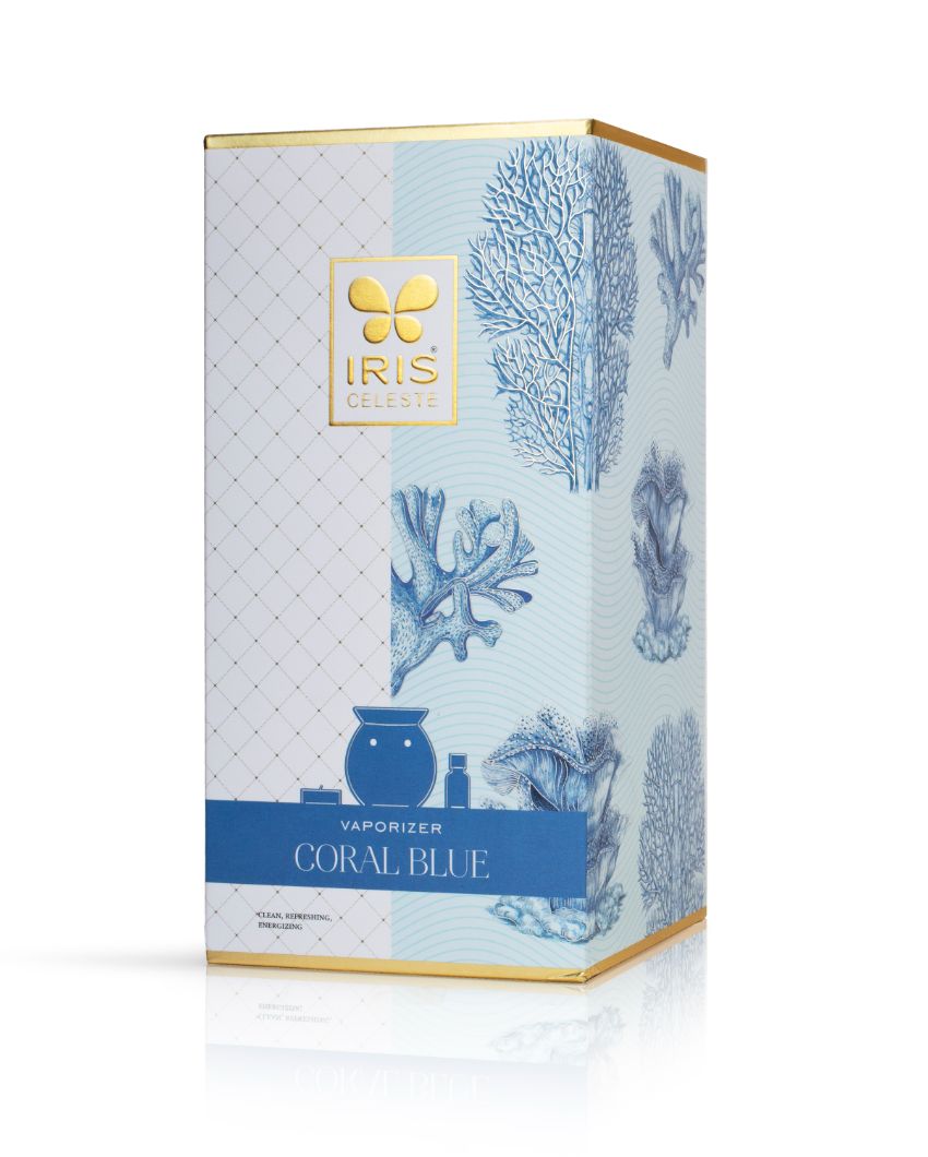 Celeste French Fragrance Vaporizer Oil 15Ml | Vaporizer Jar | 2N Tealights Coral Blue