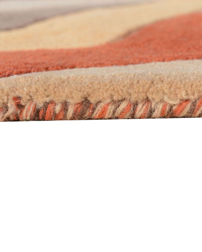 Orange Broken Rock Hand Tufted Wool Carpet 2 X 5 Ft