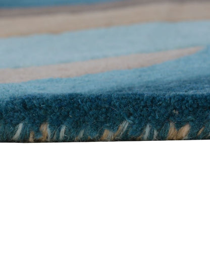 Blue Broken Rock Hand Tufted Wool Carpet 2 X 5 Ft