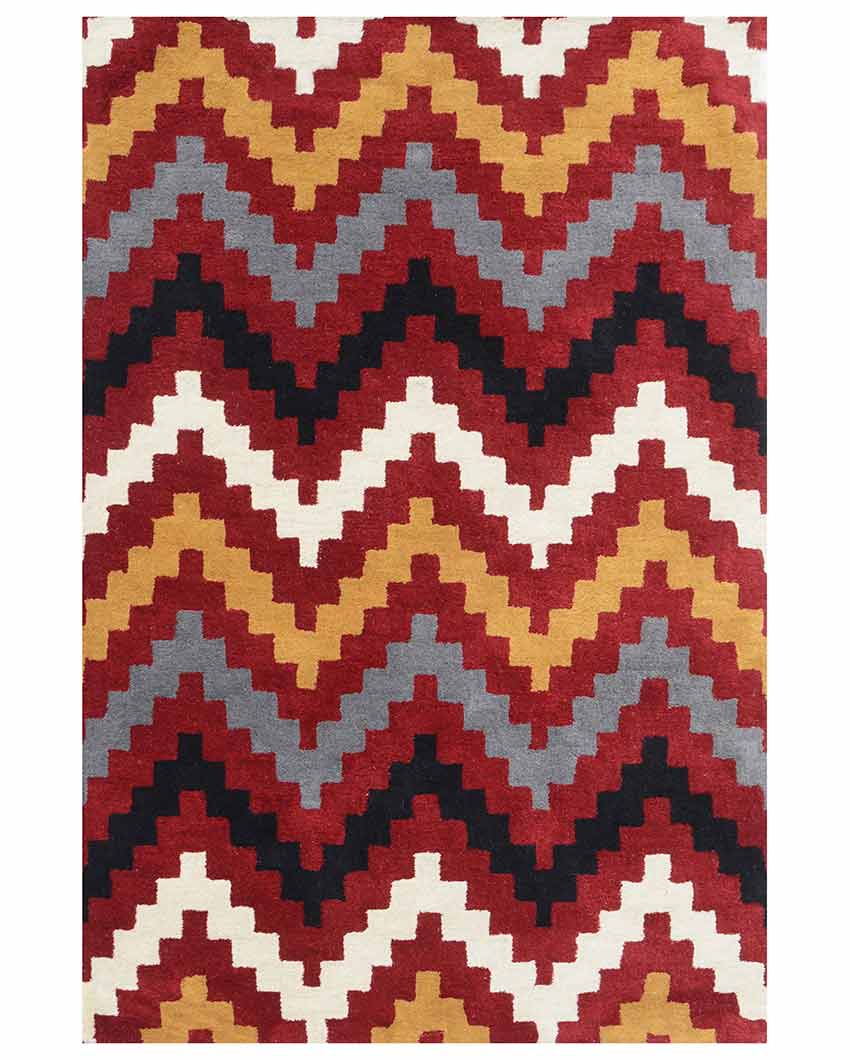 Red Mountain Hand Tufted Wool Carpet 2 X 5 Ft