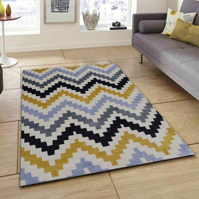 Colorful Mountain Hand Tufted Wool Carpet