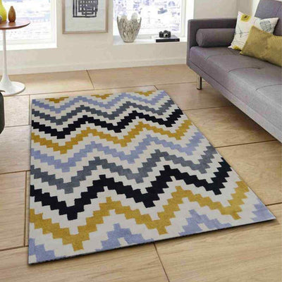 Colorful Mountain Hand Tufted Wool Carpet