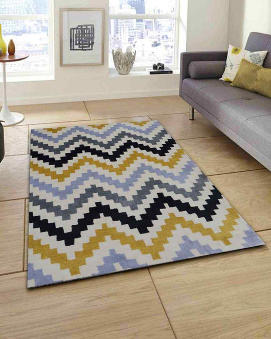 Colorful Mountain Hand Tufted Wool Carpet 2 X 5 Ft