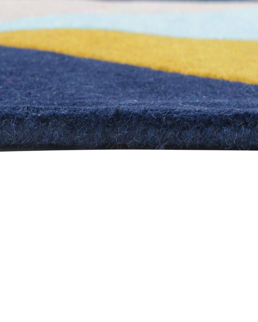 Multicolor Geometrical Arrow Hand Tufted Wool Carpet 2 X 5 Ft