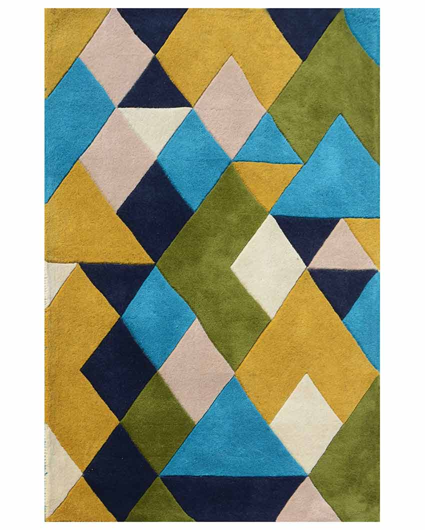 Multicolor Artistic Hand Tufted Wool Carpet 2 X 5 Ft