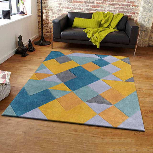 Colorful Artistic Hand Tufted Wool Carpet