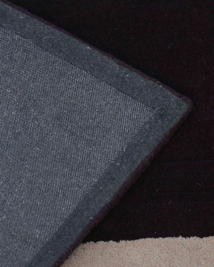 Sleek Solid Brown Hand Tufted Wool Carpet