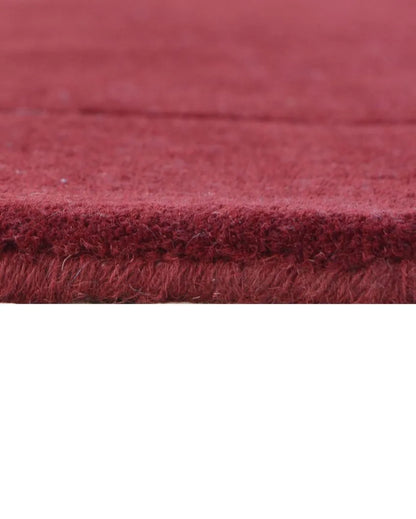 Nic Maroon Solid Hand Tufted Wool Carpet