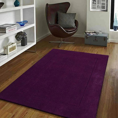 Nomadic Solid Purple Hand Tufted Wool Carpet