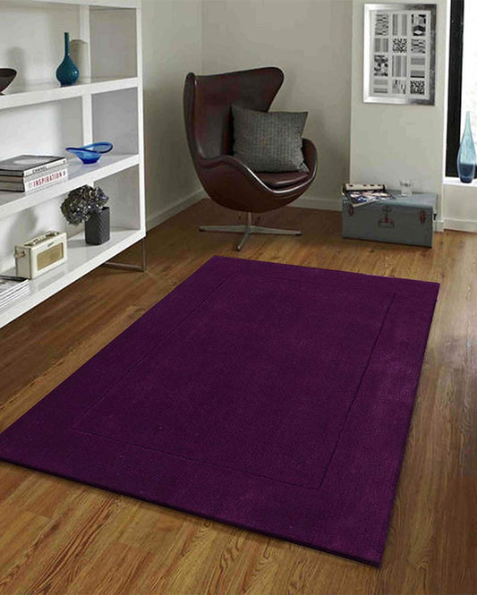 Nomadic Solid Purple Hand Tufted Wool Carpet