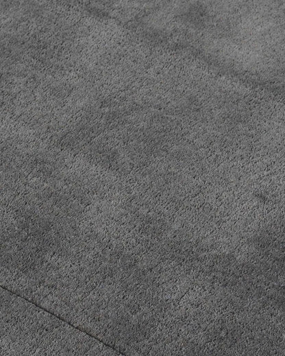 Sleek Solid Grey Hand Tufted Wool Carpet