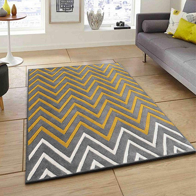 Dynamic Abstract Grey Hand Tufted Wool Carpet