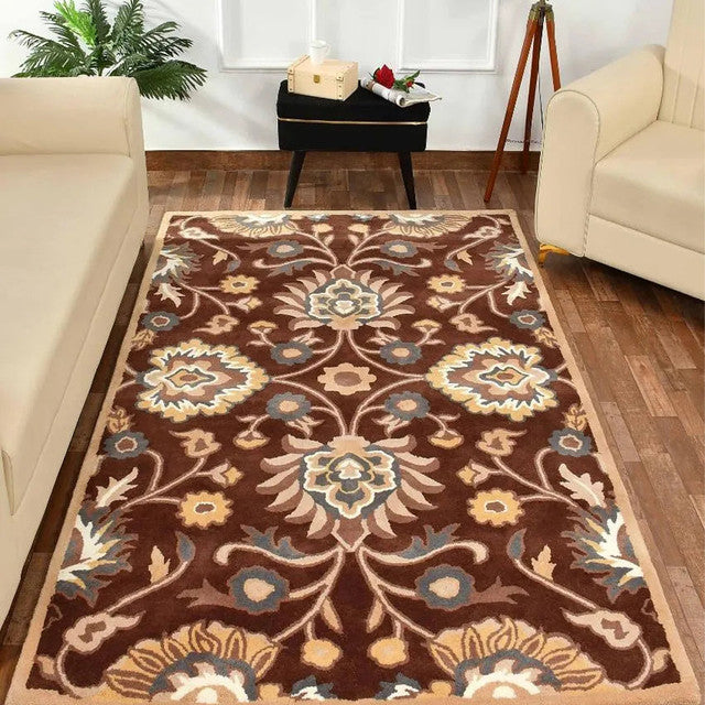 Nic Brown Traditional Hand Tufted Wool Carpet