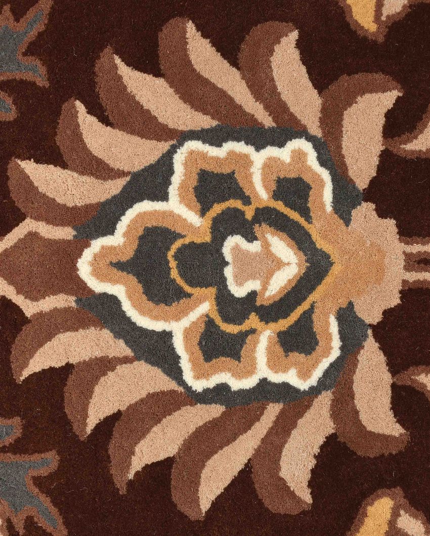 Nic Brown Traditional Hand Tufted Wool Carpet