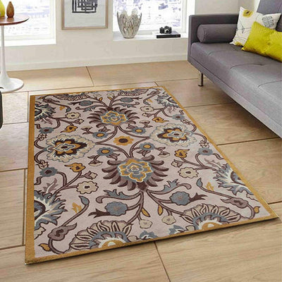 Nic Traditional Brown Hand Tufted Wool Carpet