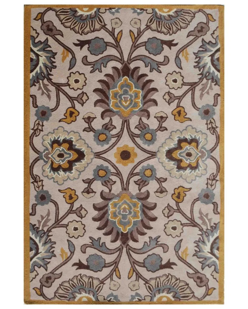 Nic Traditional Brown Hand Tufted Wool Carpet