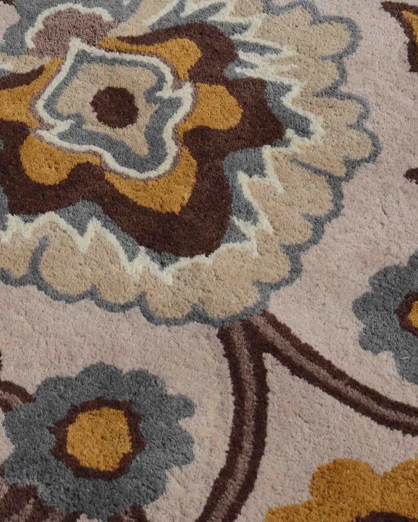 Nic Traditional Brown Hand Tufted Wool Carpet