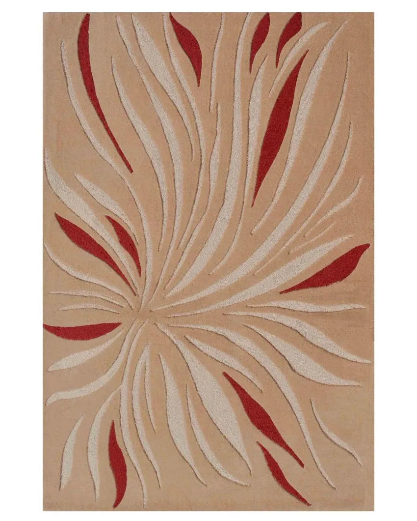 Premium Abstract Red Hand Tufted Wool Carpet