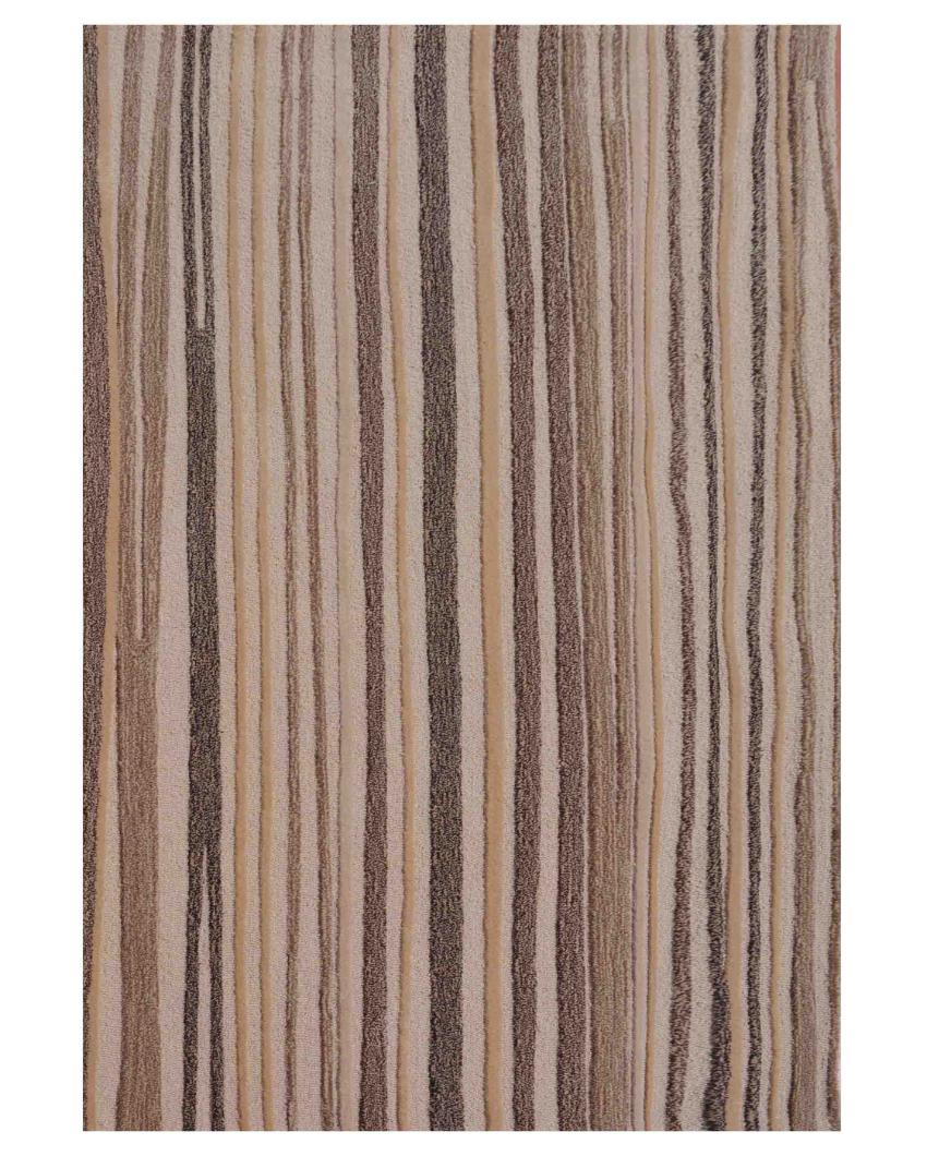 Dynamic Abstract Brown Hand Tufted Wool Carpet