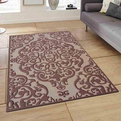 Traditional Brown Hand Tufted Wool Carpet