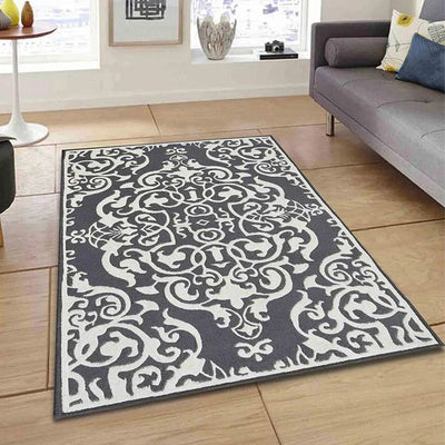 Modernistic Traditional Grey Hand Tufted Wool Carpet