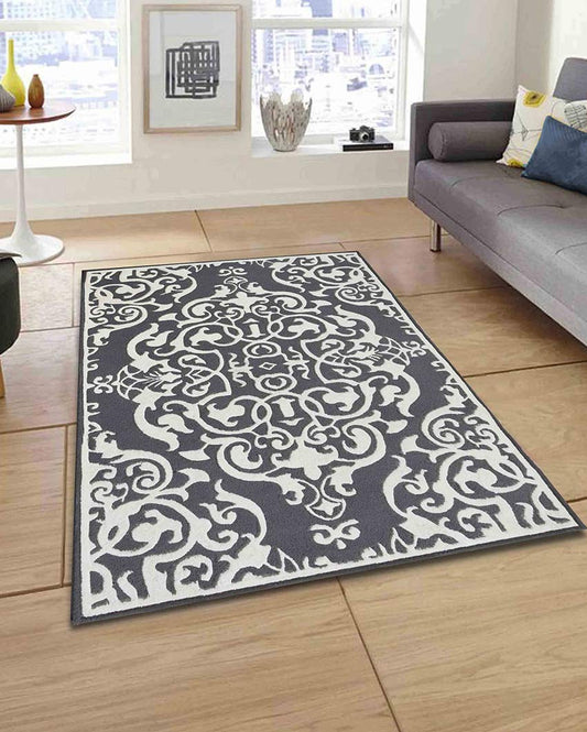 Modernistic Traditional Grey Hand Tufted Wool Carpet