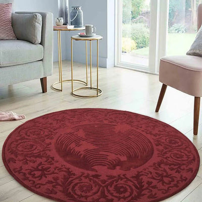 Traditional Maroon Hand Tufted Wool Carpet