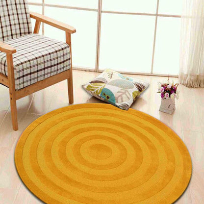 Solid Yellow Hand Tufted Wool Carpet