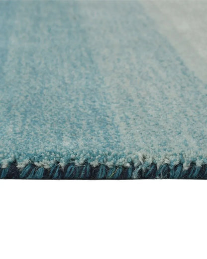 Blue Progressive Abstract Hand Tufted Wool Carpet