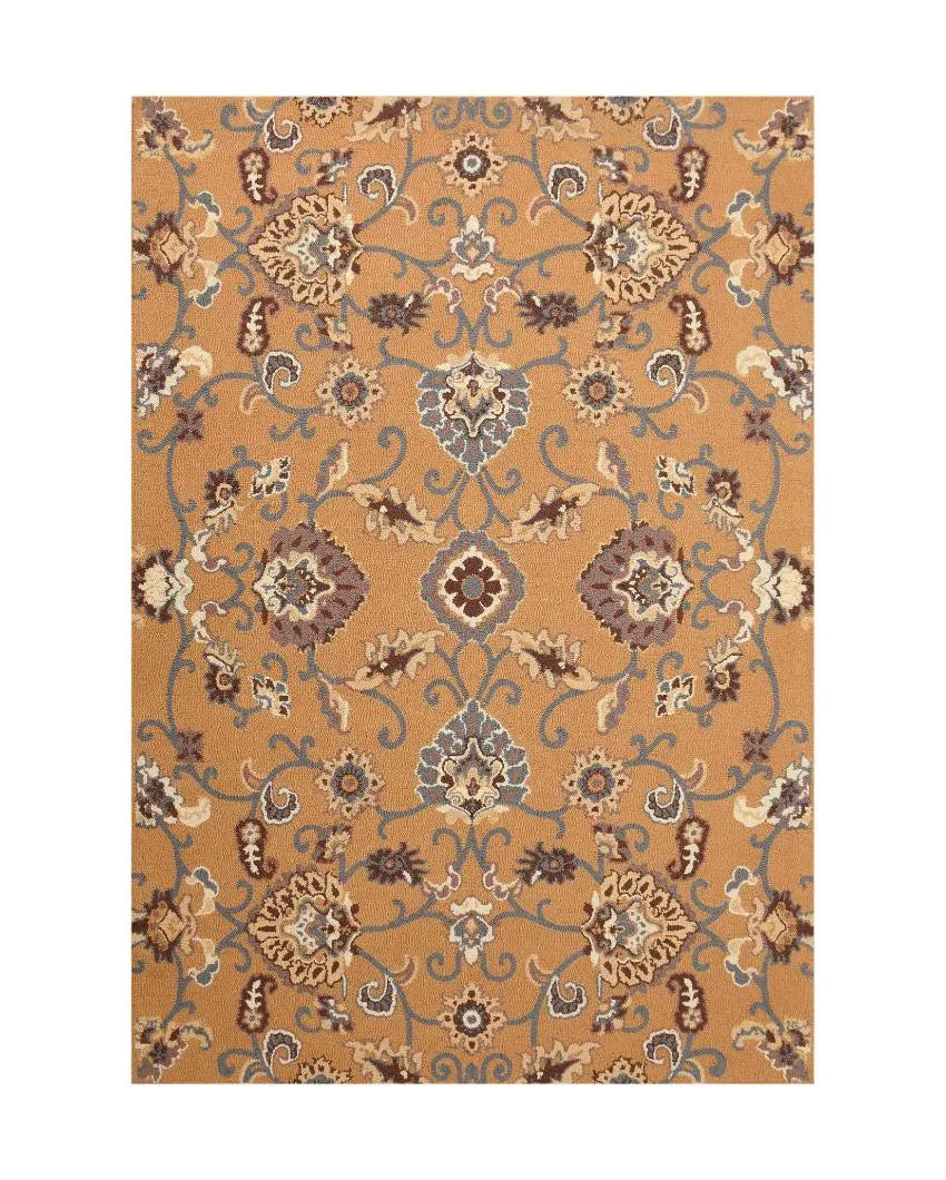 Gold Traditional Hand Tufted Wool Carpet