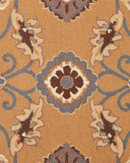 Gold Traditional Hand Tufted Wool Carpet