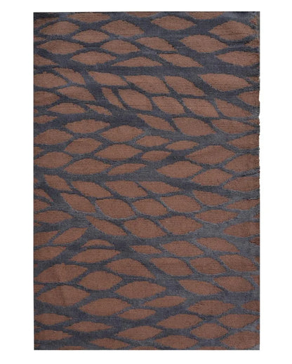 Abstract Vibrant Brown Polyester Carpet