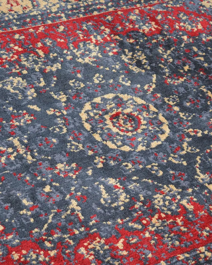 Traditional Red Polyester Carpet