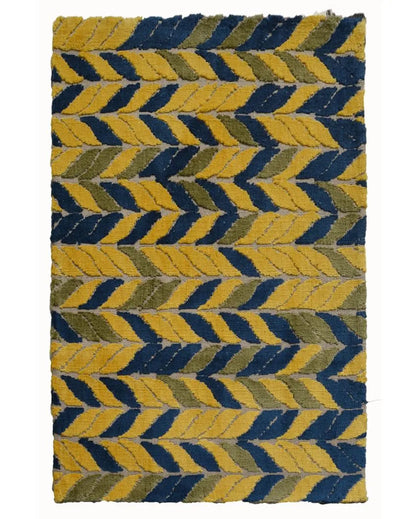 Abstract Elegant Yellow Polyester Carpet