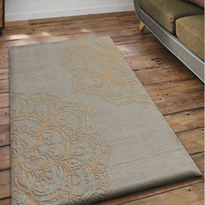 Motif Gold Polyester Carpet