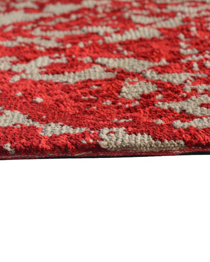 Abstract Kinetic Red Polyester Carpet