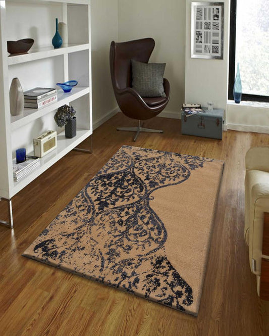 Functional Abstract Gold Polyester Carpet