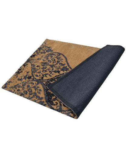 Functional Abstract Gold Polyester Carpet